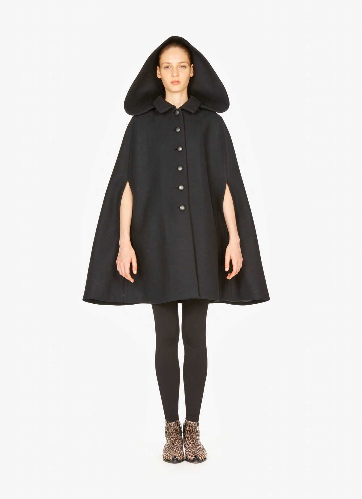 Hooded Cape ALAÏA BLACK HOODED CAPE